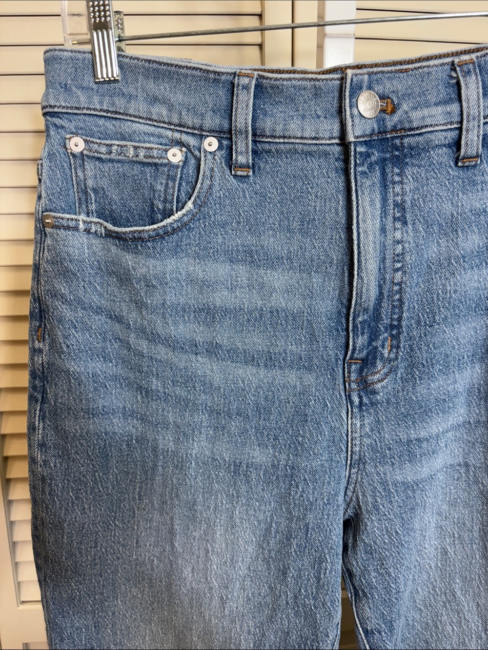 Madewell The '90s Straight Blue Rondell Wash Comfort Stretch Jean Size 30 - Picture 10 of 16